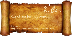 Kirchmajer Csongor névjegykártya