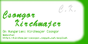 csongor kirchmajer business card